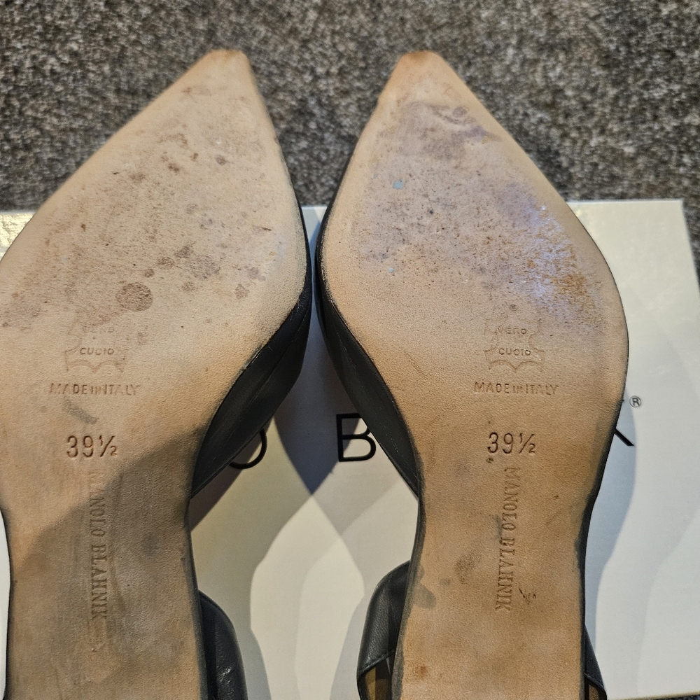 Manolo Blahnik Carolyn Sling SZ 39 1/2 - Picture 6 of 9